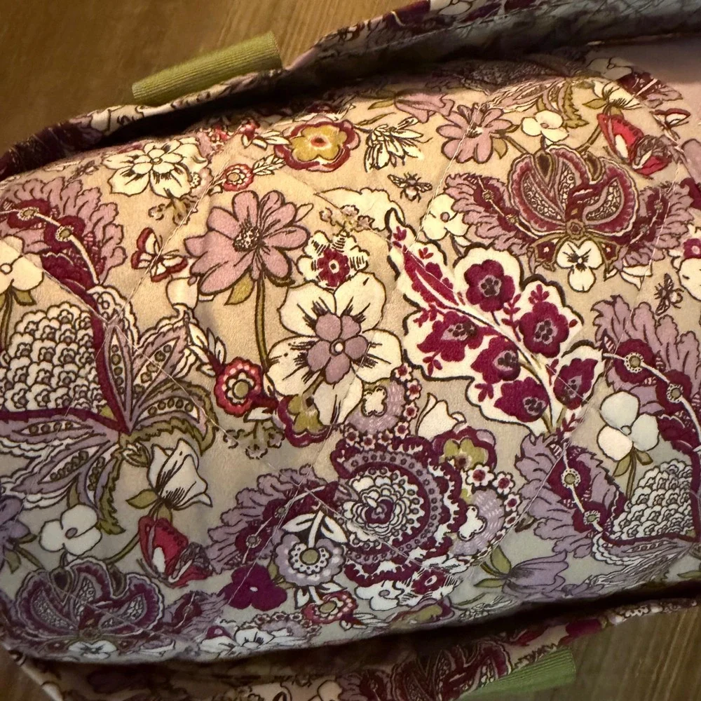 Vera Bradley Quilt Set King Lavender Plum Floral 3-Piece Reversible Bedding